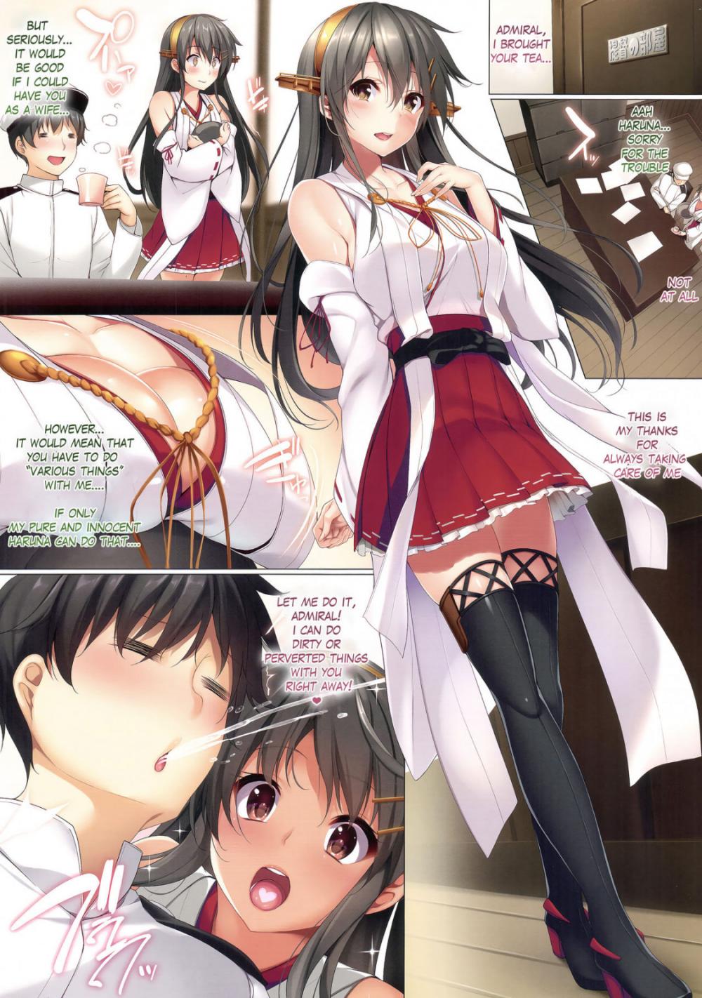 Hentai Manga Comic-Even Haruna Wants To Do It-Read-2